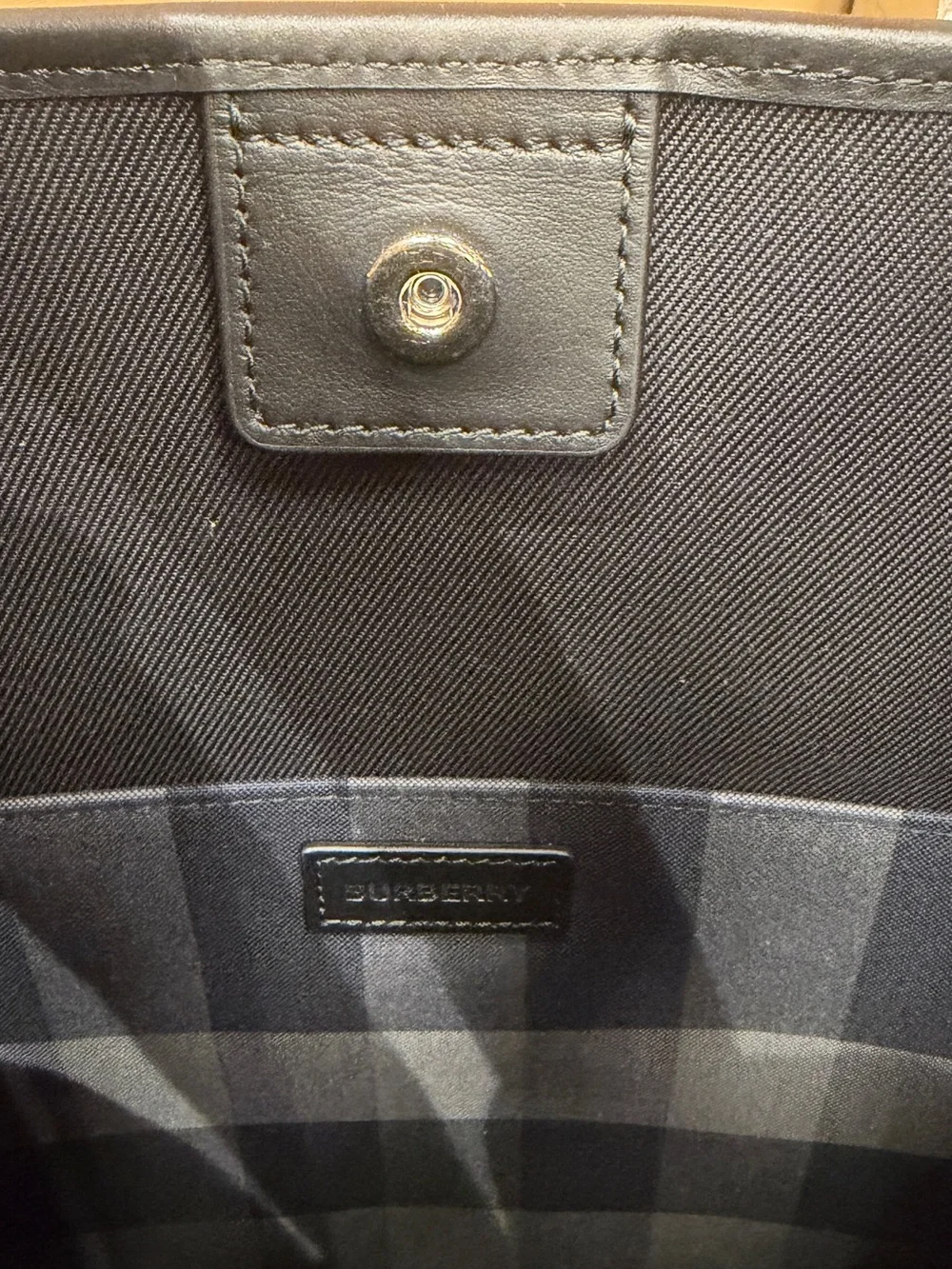 Burberry blue checked print tote waterproof NEW